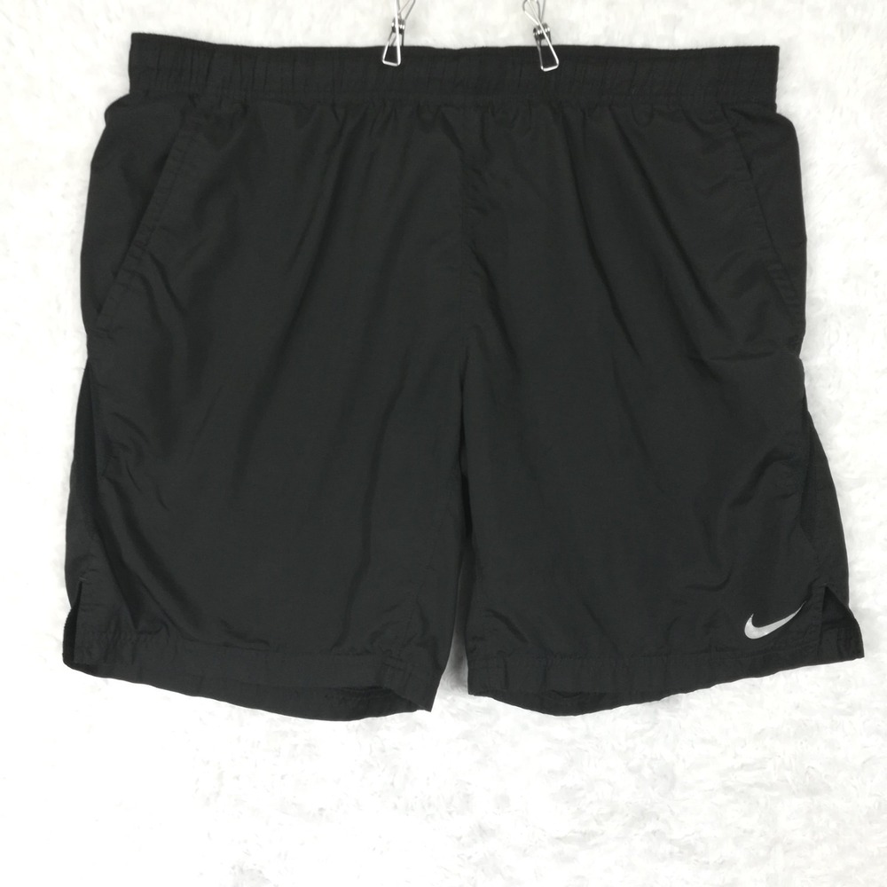 Nike Mens Shorts Athletic Black Lined Active Pockets Pull On Performance XL